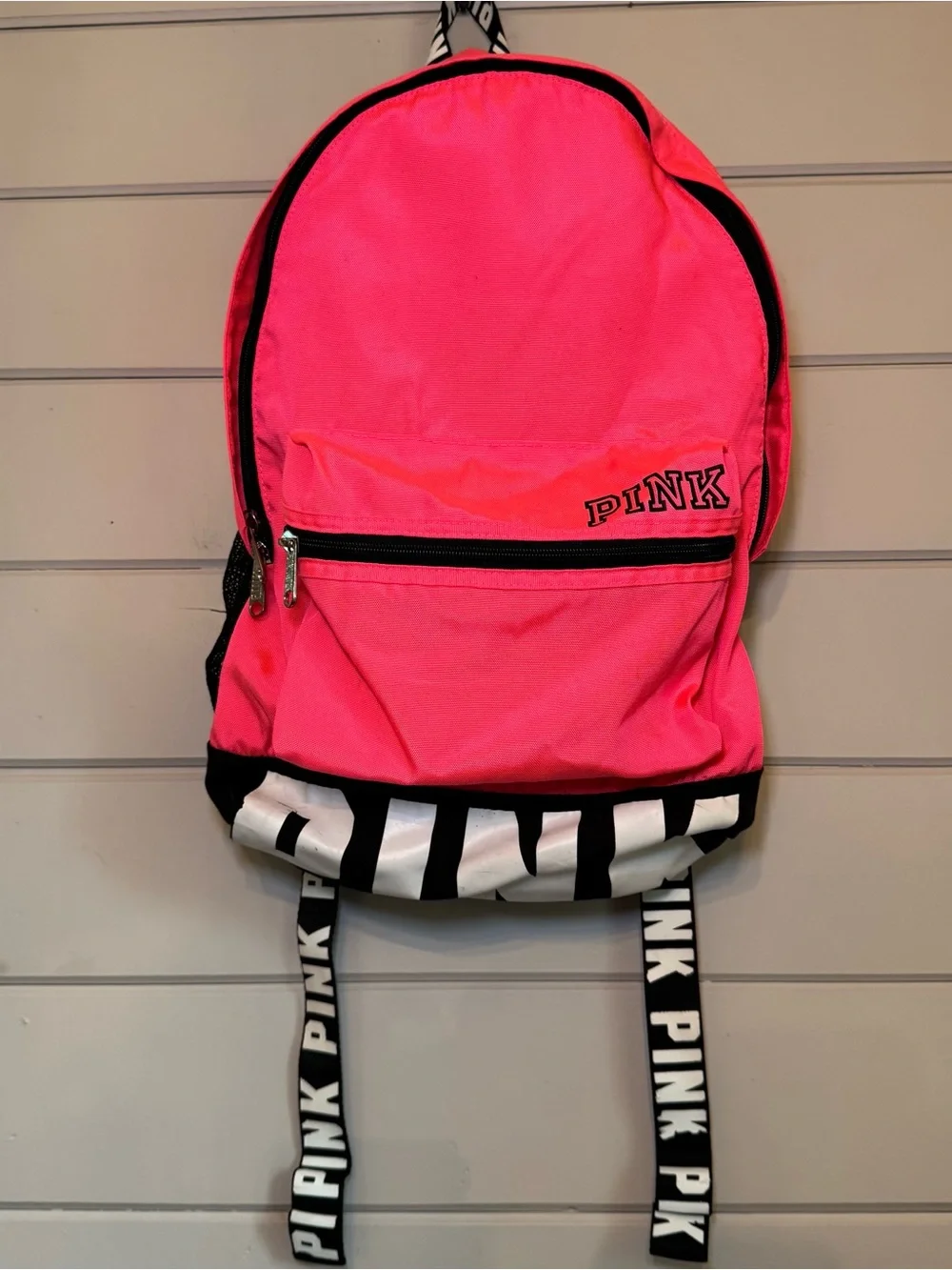 Victoria's Secret PINK Campus Backpack Hot Pink/Black Large Book Bag College